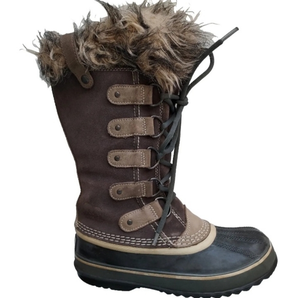Sorel Gray Joan of Artic Winter Boot Size 9 Faux Fur Lined Style 1540-041 - Picture 12 of 14